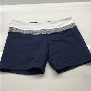 Lululemon navy and white shorts